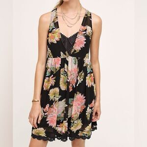 Maeve Floral Sheer Babydoll Dress Size Medium Sheer Y2K Vibes